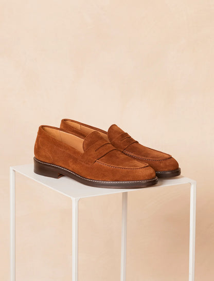 The Derbie Moccasins - Rust Goat Suede | Hides&Cult