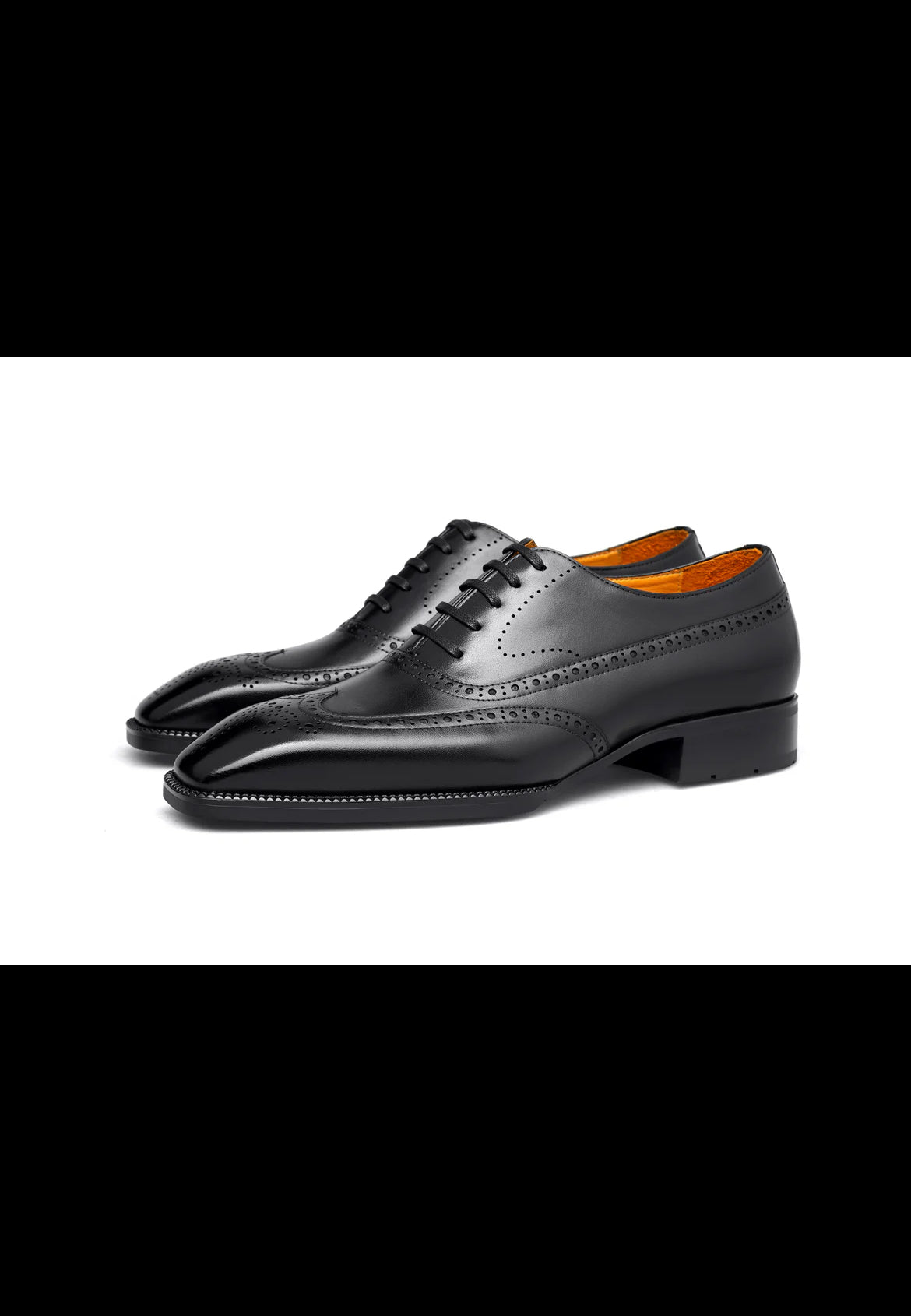 Black Full Oxford Brogue Shoes | Hides&Cult