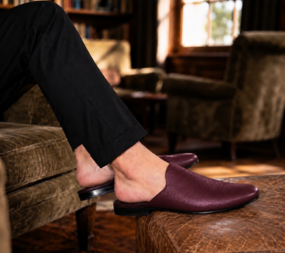 Vegas - Bodo Milled Texture Leather Mules