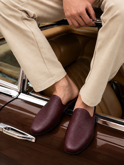 Vegas - Bodo Milled Texture Leather Mules
