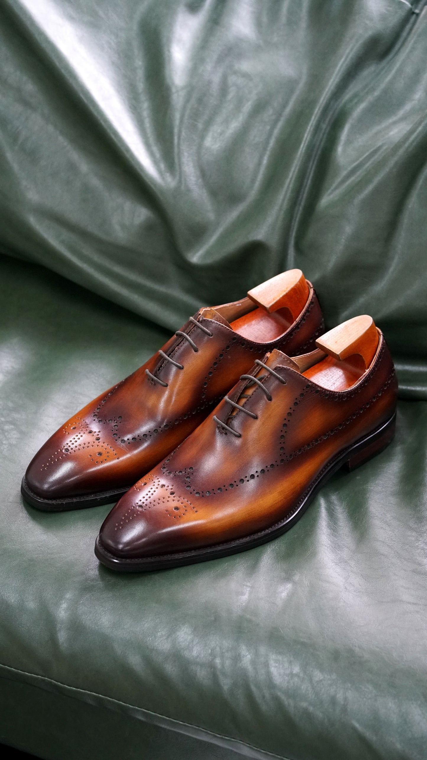 Black Luxury Italian Brogue Shoes | Hides&Cult