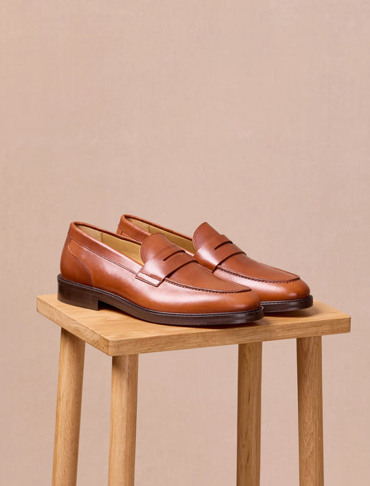 The Derbie Moccasins - Tan Pull-Up | Hides&Cult