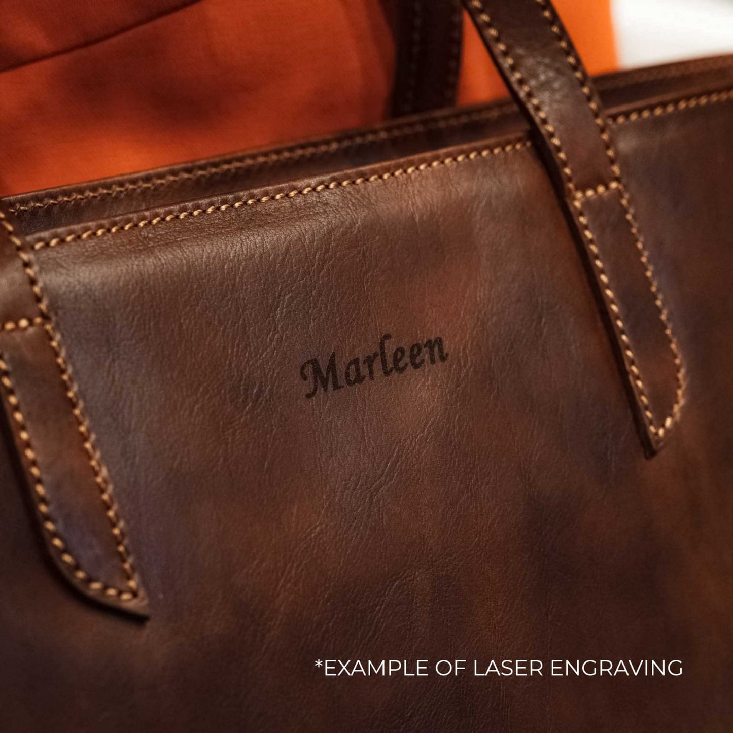 Vintage Leather Tote Bag