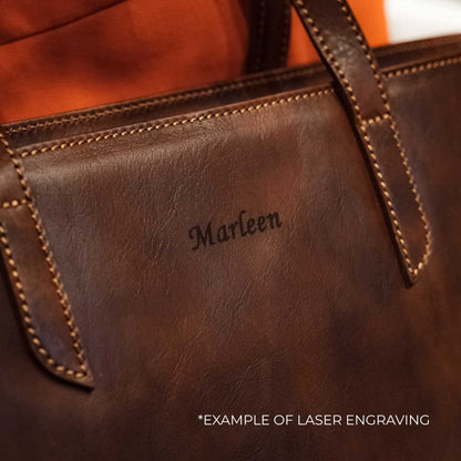 Vintage Leather Tote Bag