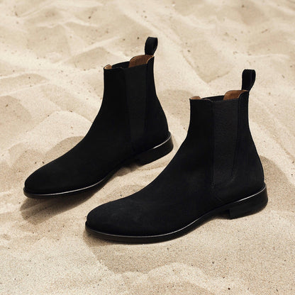 The Classic Black Suede Leather Chelsea Boots | Hides&Cult
