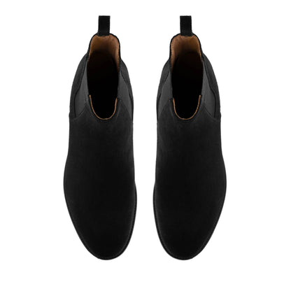 The Classic Black Suede Leather Chelsea Boots | Hides&Cult