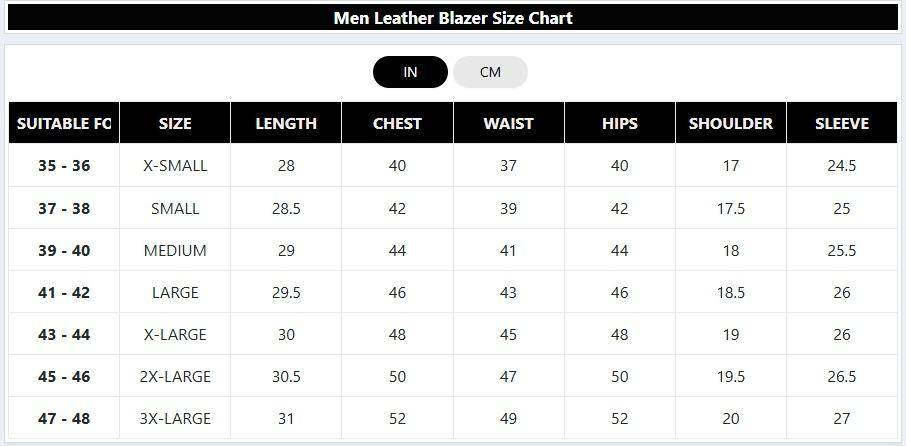 Men's Red Slim Fit Business Leather Blazer