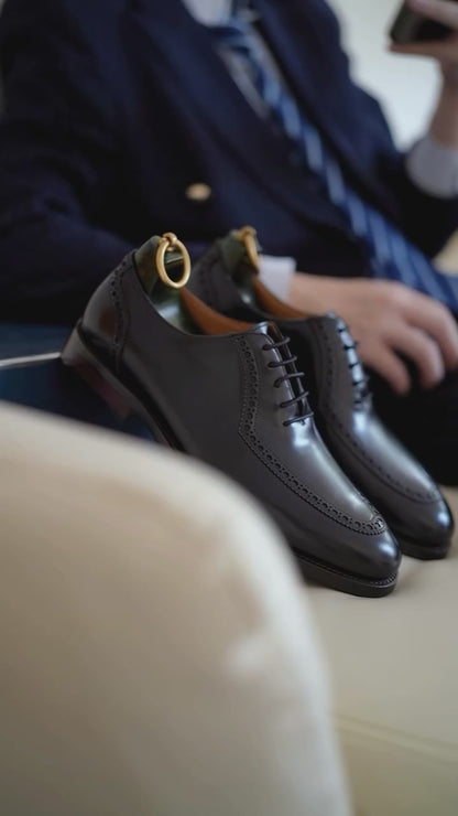 Black Oxford Brogue Shoes | Hides&Cult